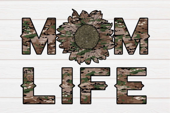Camo Mom Life Graphics for Crafts & Branding