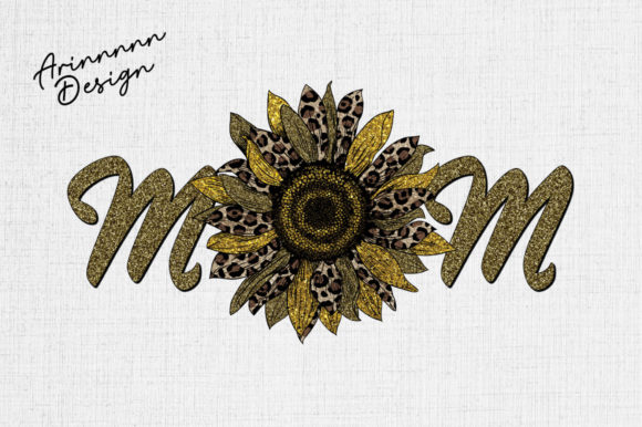 Leopard Sunflower Mom Sublimation: Graphics for Crafts
