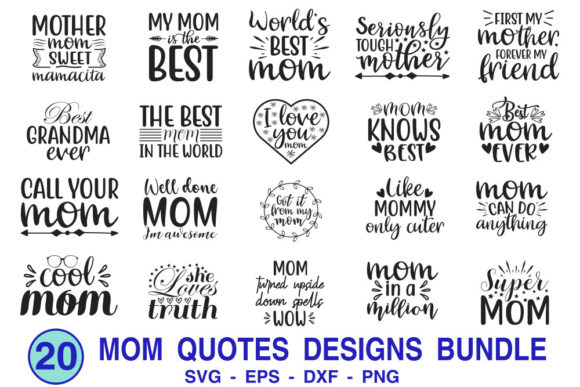 Mom Quotes Graphics for Real Crafts and Gifts