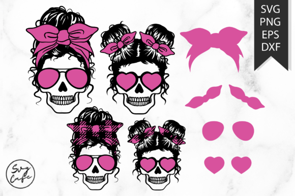 Skull Mom Skull Kid Bundle: Graphics for Crafts & Content